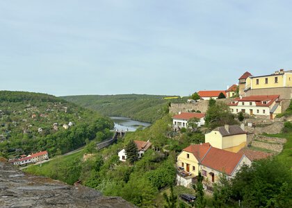 utsiktsbilde av bygninger i Tsjekkia - Klikk for stort bilde